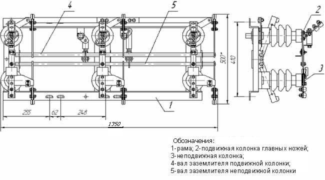 Межсекционный разъединитель на схеме