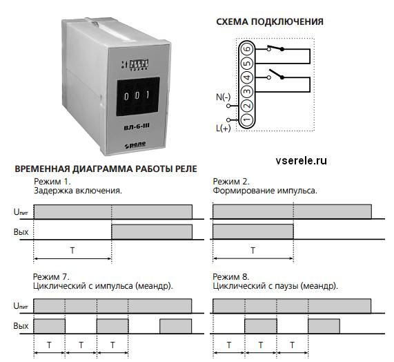 Relog 6tz70 схема подключения