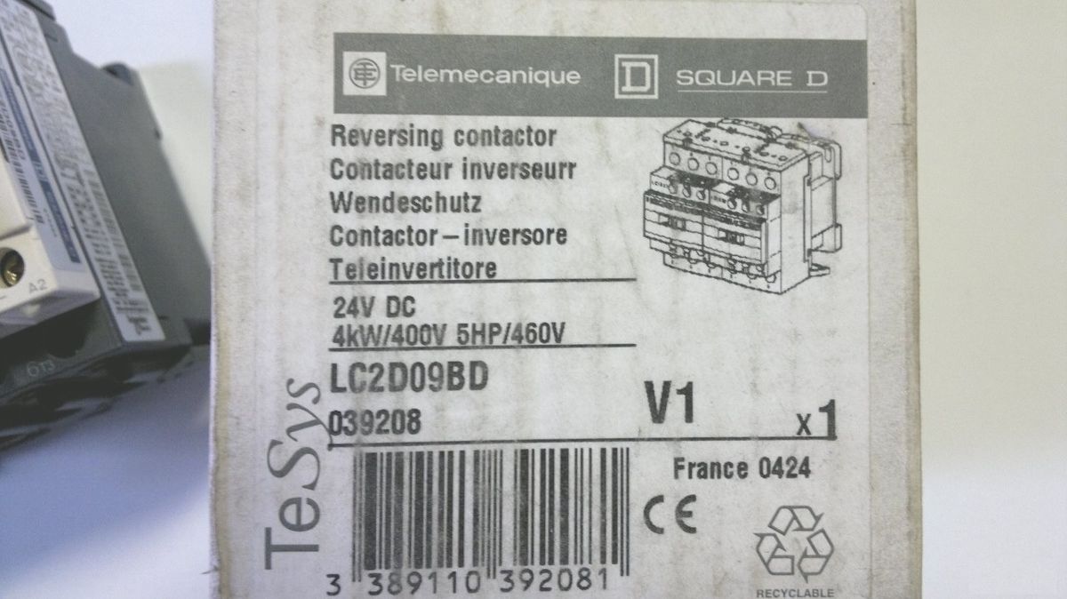 ПРОДАМ: LC2D09BD Контактор реверс 9A катушка 24V DC Schneider Electric Telemecanique