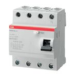 Выключатель дифференциального тока (УЗО) 4п 25А 100мА тип AC FH204AC-25/0.1 4мод. ABB