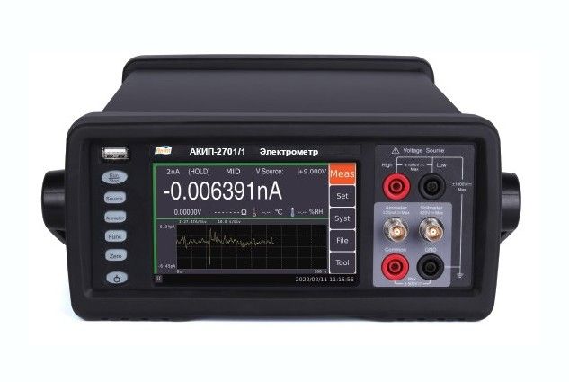 Прецизионный измеритель малых токов и больших сопротивлений — электрометр АКИП-2701