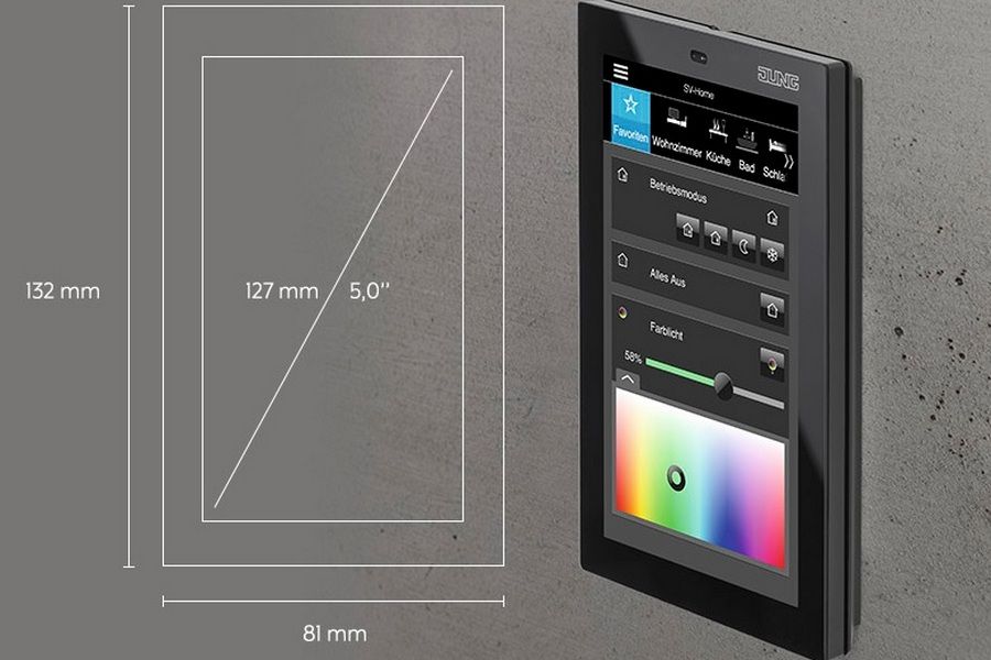 Smart control. Jung панель управления. Система управления Smart Control. Габариты панели умного дома. Умный дом стена панель.