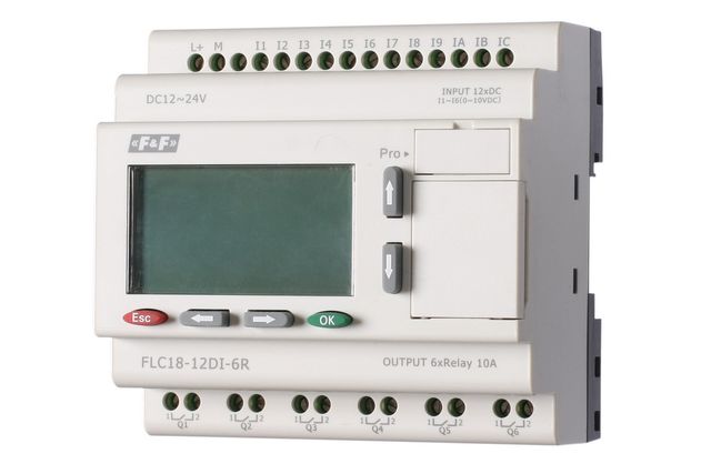 В ассортименте ЭТМ программируемый логический контроллер FLC18-12DI-6R