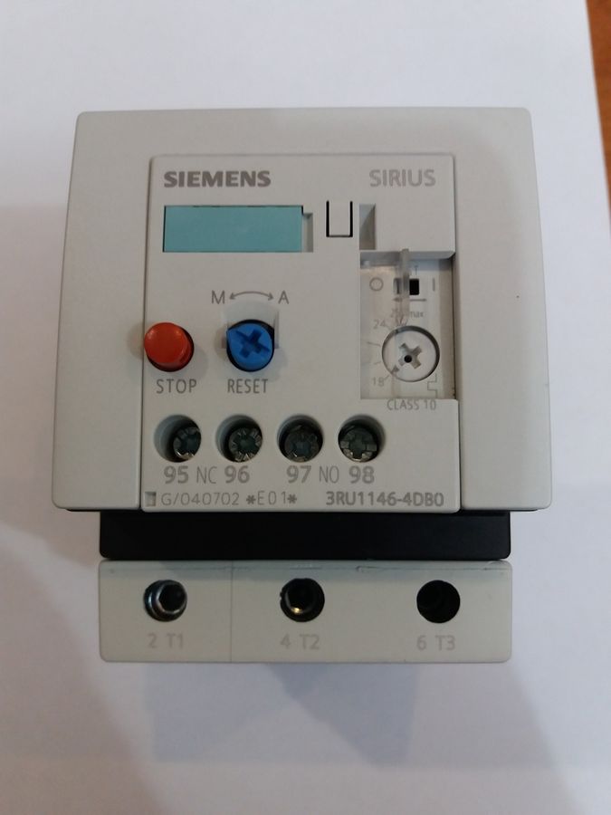ПРОДАМ: 3RU1146-4DB0 Реле перегрузки 18.25A 1НO+1НЗ типоразмер S3 Siemens