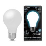 Лампа светодиодная Filament A60 E27 10Вт 4100К OPAL GAUSS 102202210, 1шт