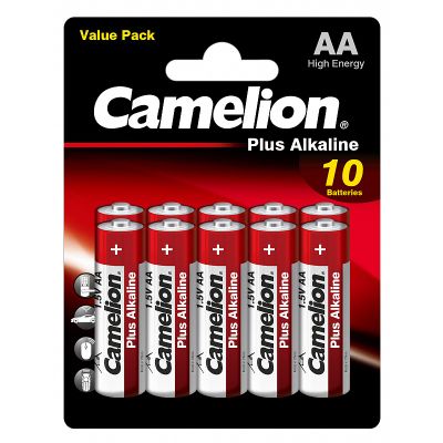 Camelion Plus Alkaline BL10 LR6 (LR6-BP10, батарейка,1.5В) (упак. 10 шт.), цена за 1 упак.